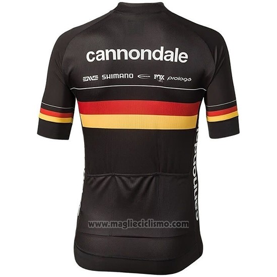2019 Abbigliamento Ciclismo Cannondale Shimano Campione Germania Manica Corta e Salopette